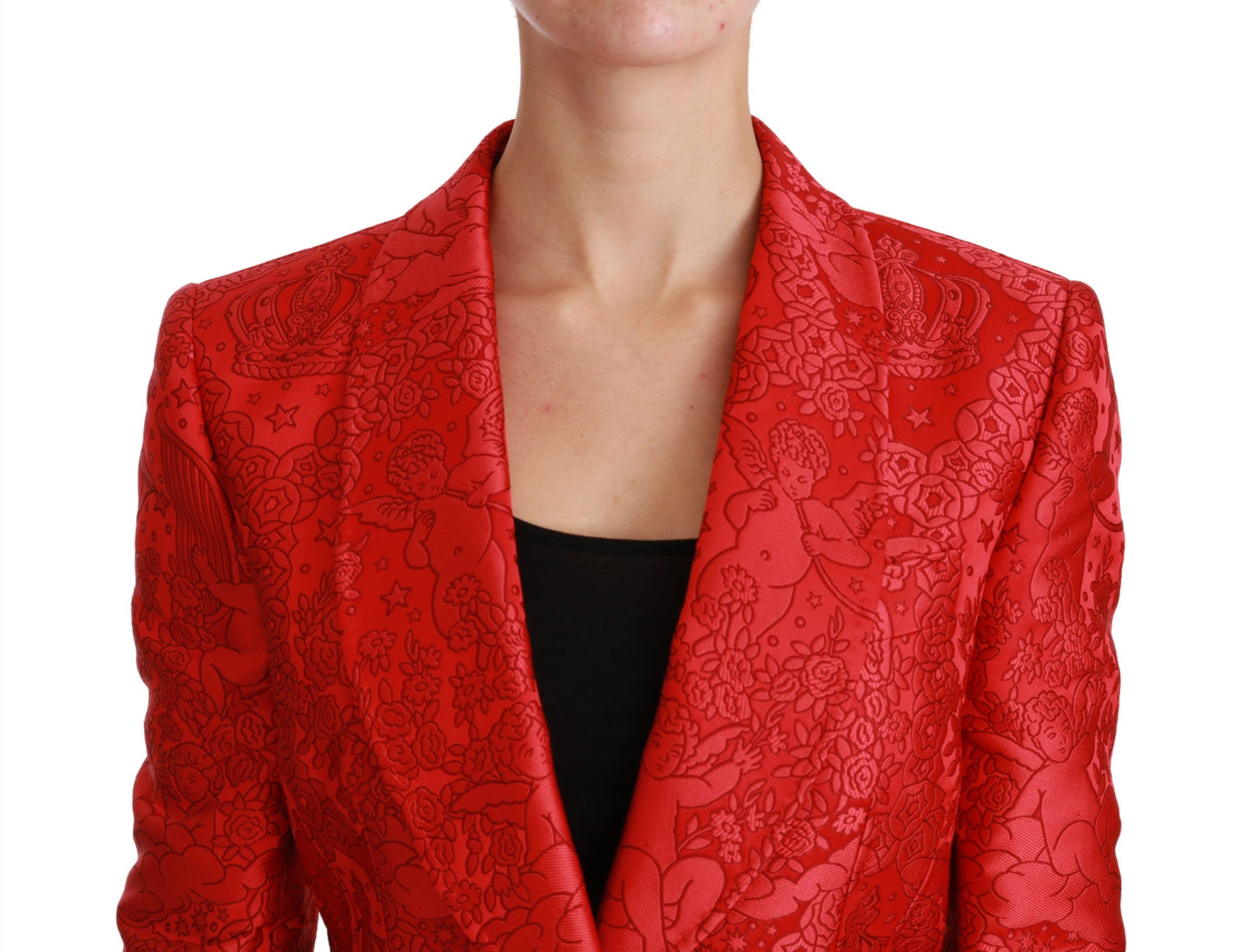 Veste, Manteau, Blazer Dolce & Gabbana Rouge à Imprimé Floral Angel