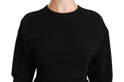 Robe fourreau midi stretch moulante noire Dolce & Gabbana