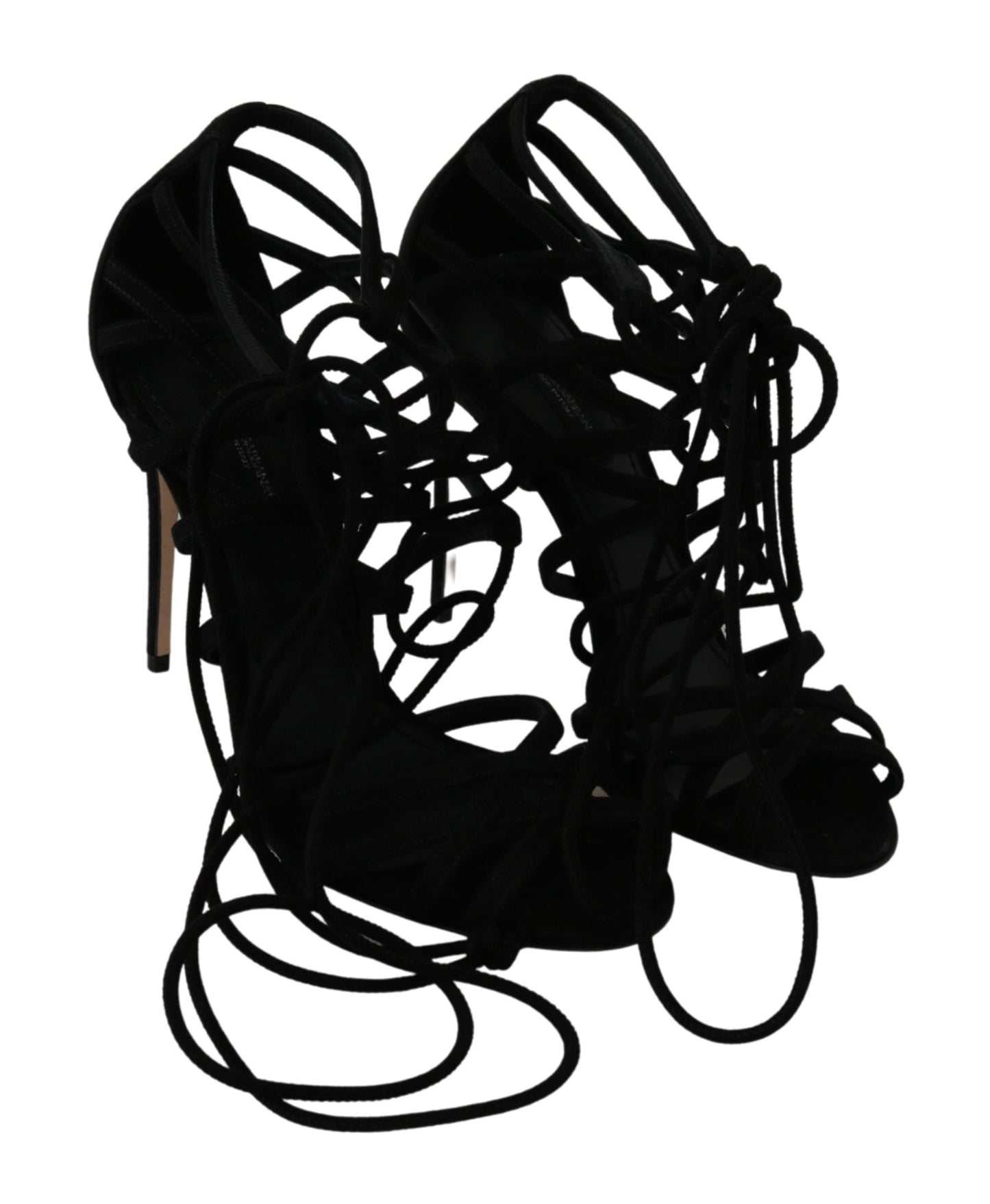 Chaussures Sandales à talons aiguilles Dolce & Gabbana en daim noir à bride