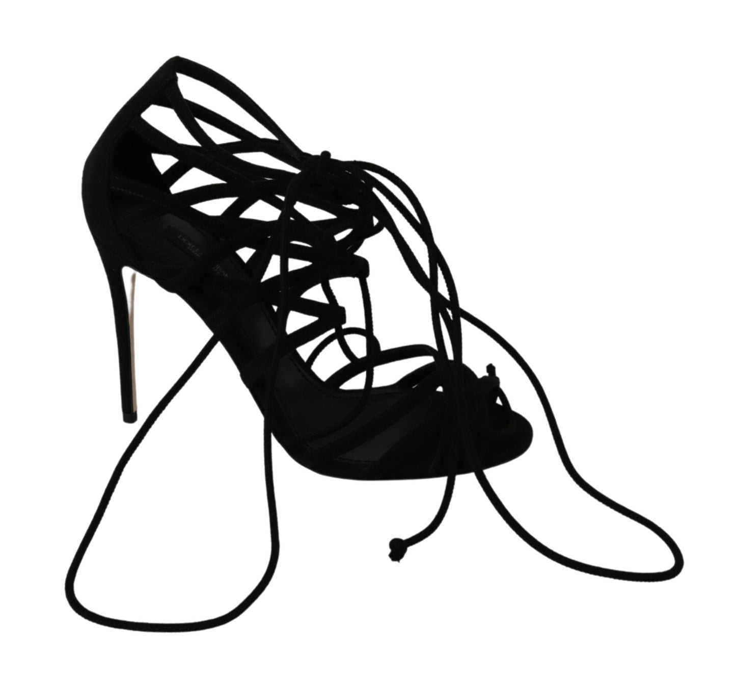 Chaussures Sandales à talons aiguilles Dolce & Gabbana en daim noir à bride