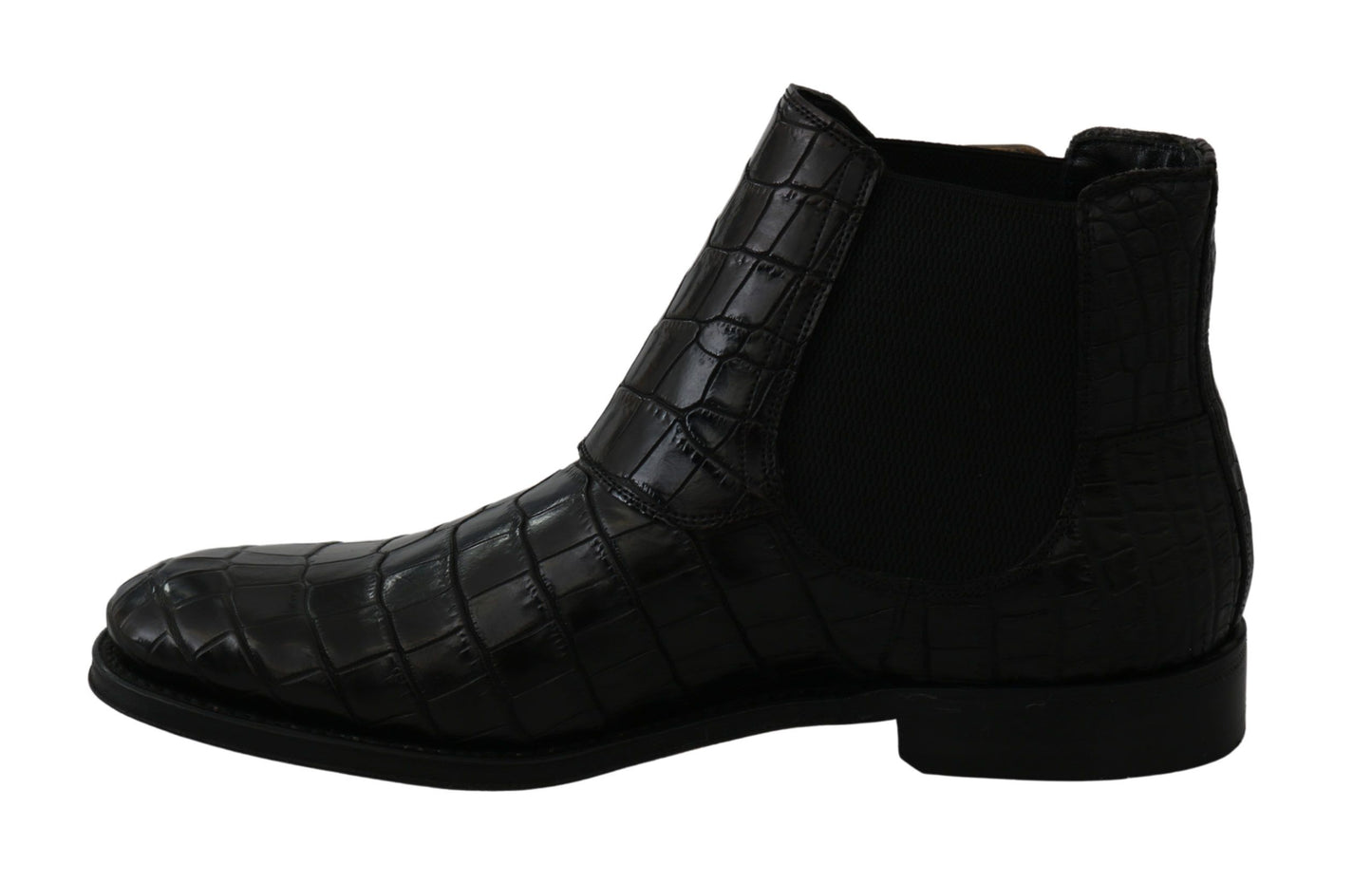 Bottes Richelieu Dolce & Gabbana en Cuir de Crocodile Noir