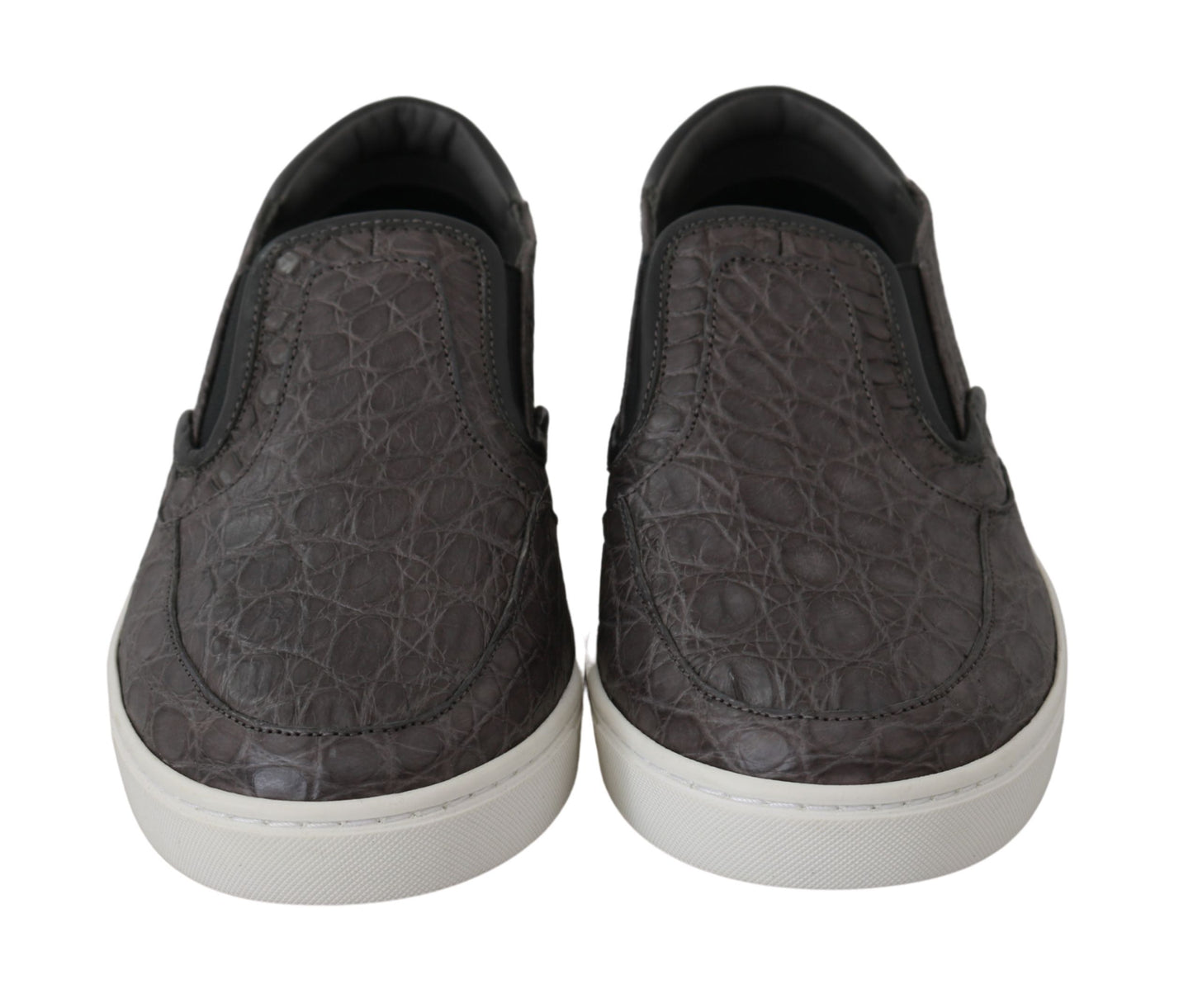 Chaussures Richelieu plates Dolce & Gabbana en cuir gris caïman pour homme