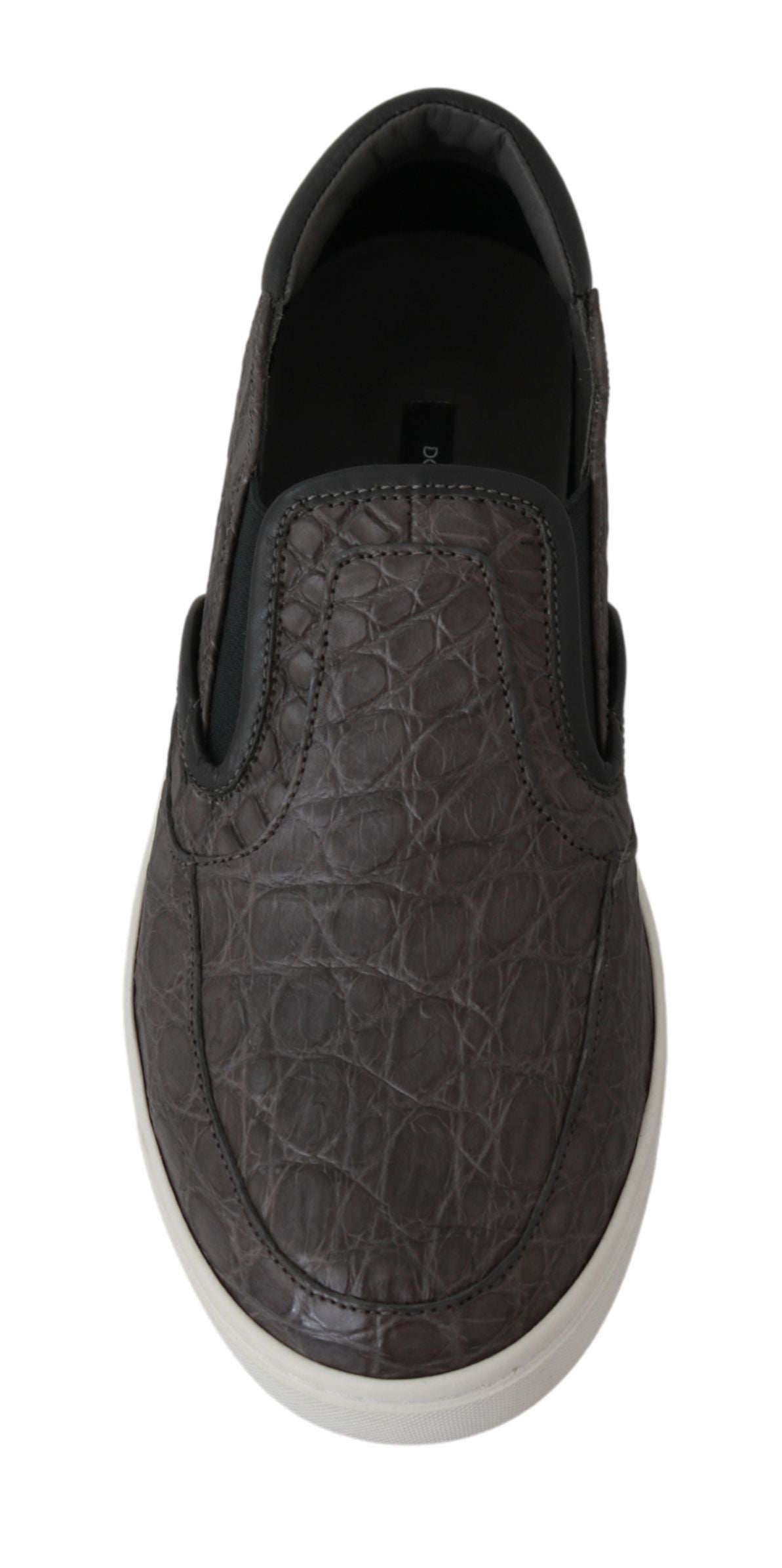 Chaussures Richelieu plates Dolce & Gabbana en cuir gris caïman pour homme