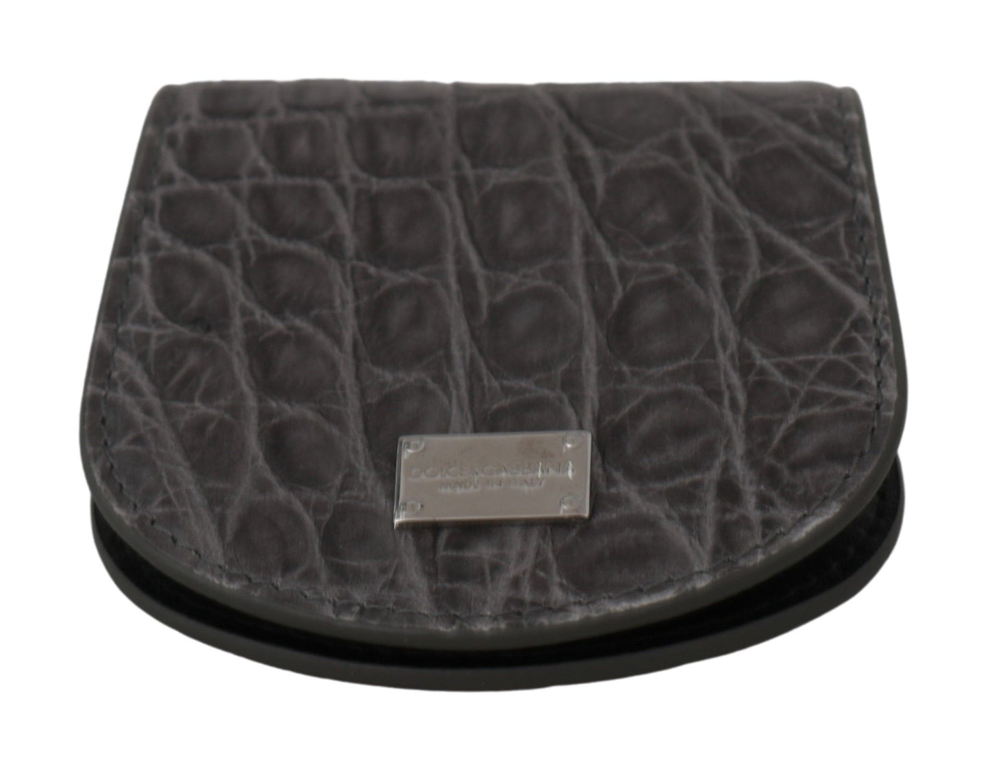 Étui à préservatifs Dolce & Gabbana en cuir exotique gris