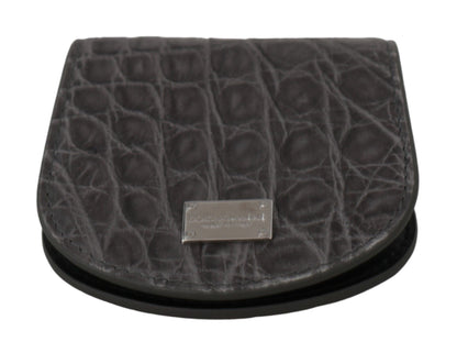 Étui à préservatifs Dolce & Gabbana en cuir exotique gris