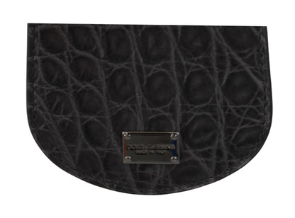 Étui à préservatifs Dolce & Gabbana en cuir exotique gris