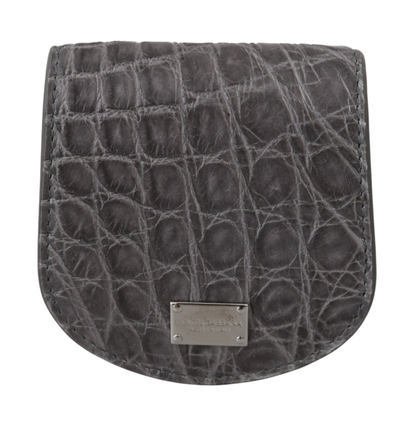 Étui à préservatifs Dolce & Gabbana en cuir exotique gris