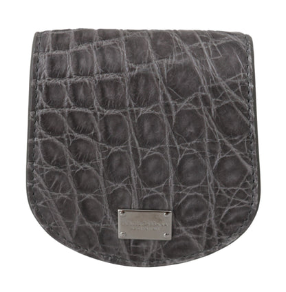 Étui à préservatifs Dolce & Gabbana en cuir exotique gris