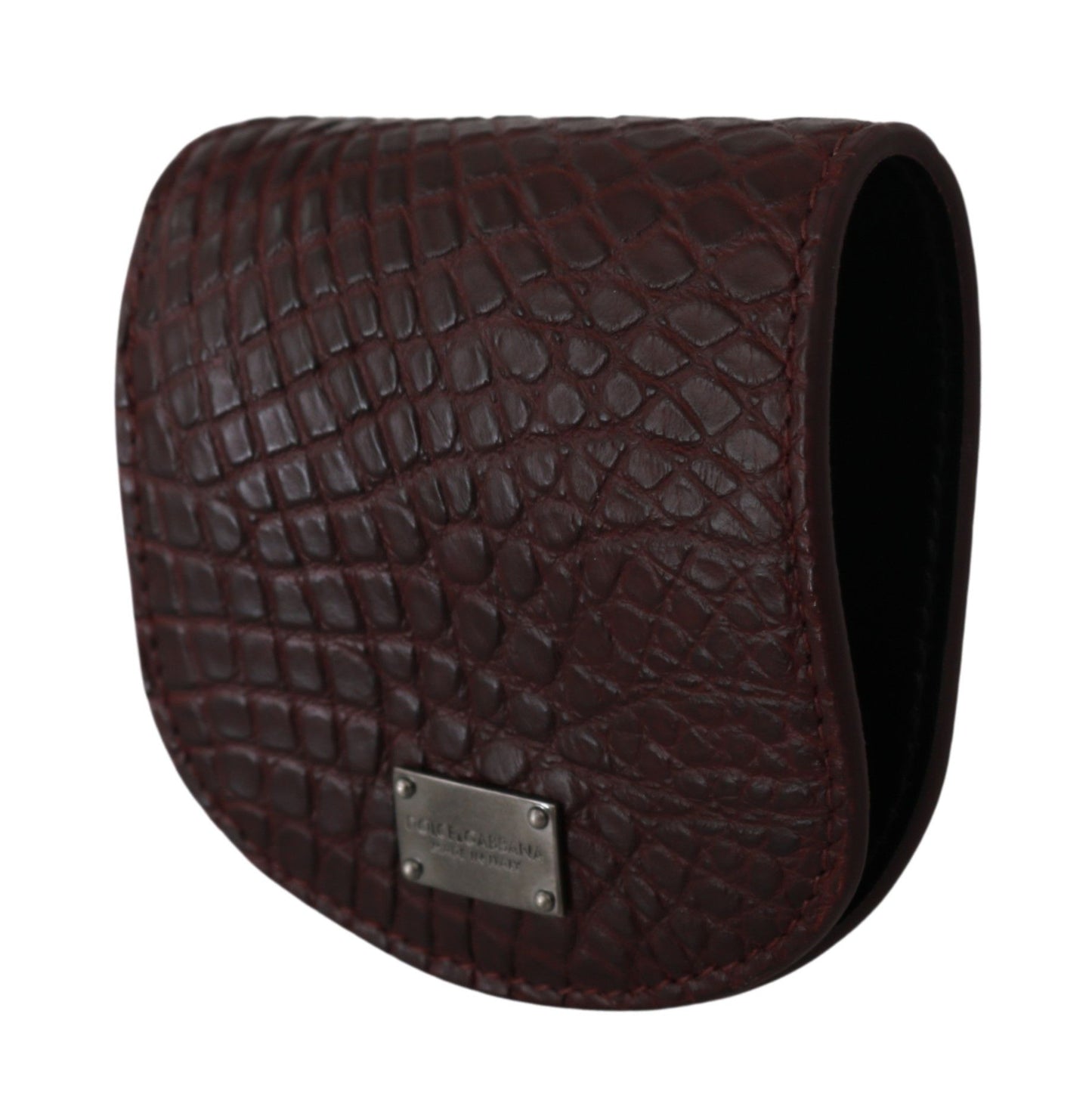 Étui à préservatifs de poche en peau exotique marron Dolce & Gabbana
