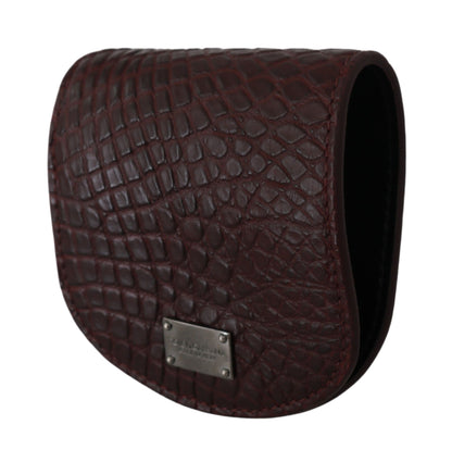 Étui à préservatifs de poche en peau exotique marron Dolce & Gabbana