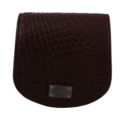 Étui à préservatifs de poche en peau exotique marron Dolce & Gabbana