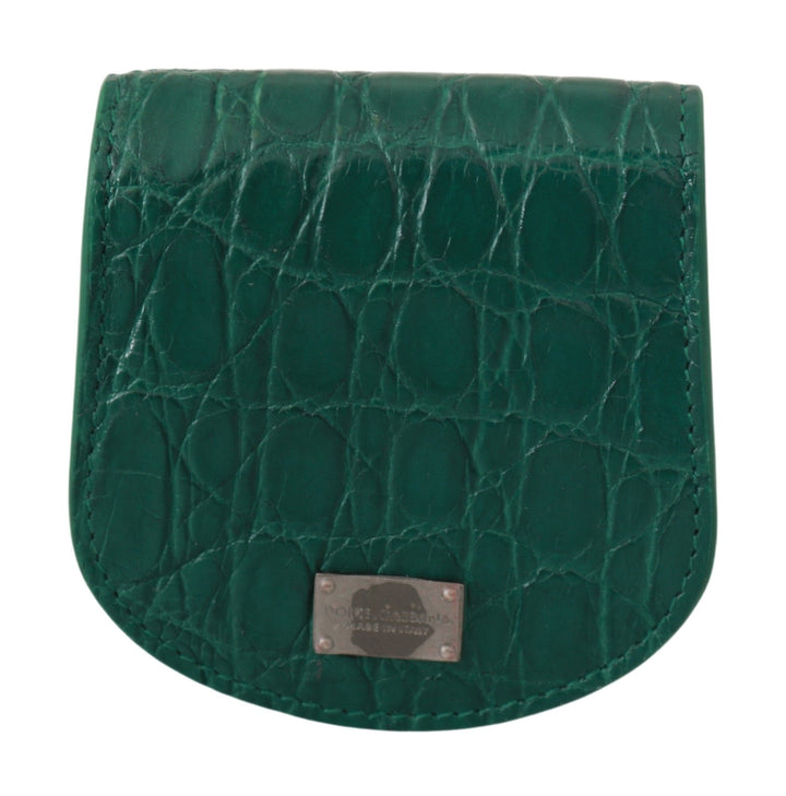 Estuche/Billetera de Dolce & Gabbana de pieles exóticas verdes para condones