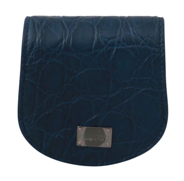 Estuche para condones de bolsillo de cuero azul Dolce & Gabbana