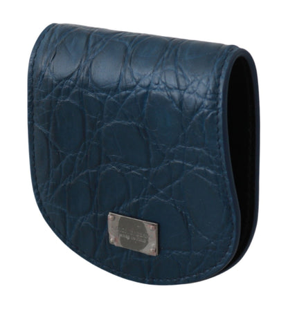 Étui à préservatifs de poche Dolce & Gabbana en cuir bleu