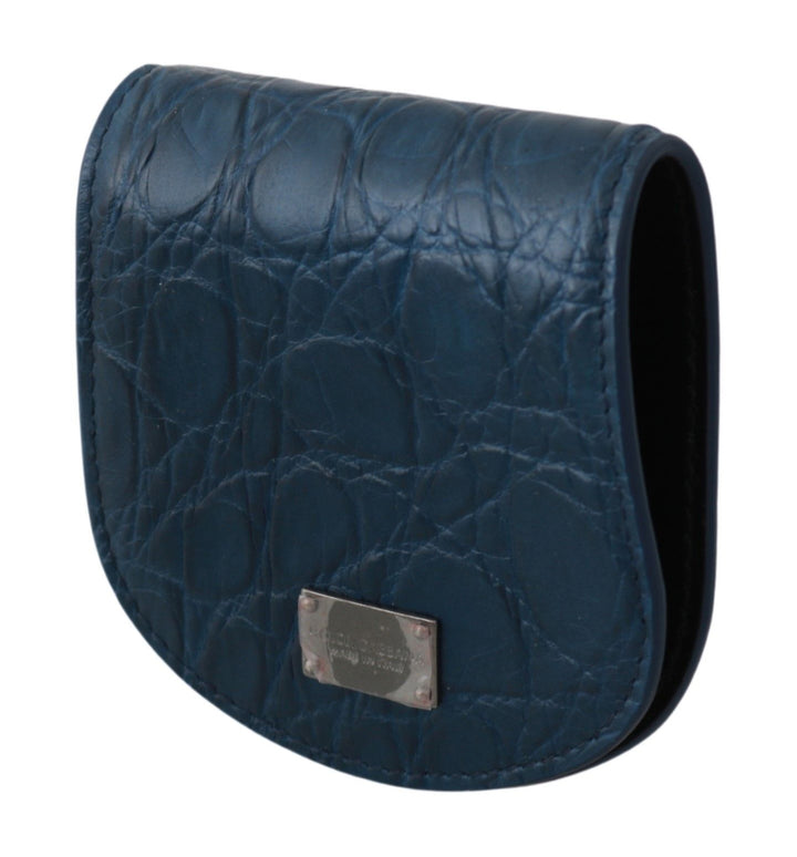 Estuche para condones de bolsillo de cuero azul Dolce & Gabbana