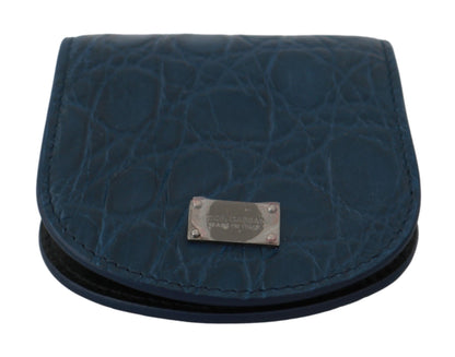 Étui à préservatifs de poche Dolce & Gabbana en cuir bleu