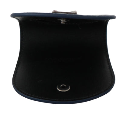 Étui à préservatifs de poche Dolce & Gabbana en cuir bleu