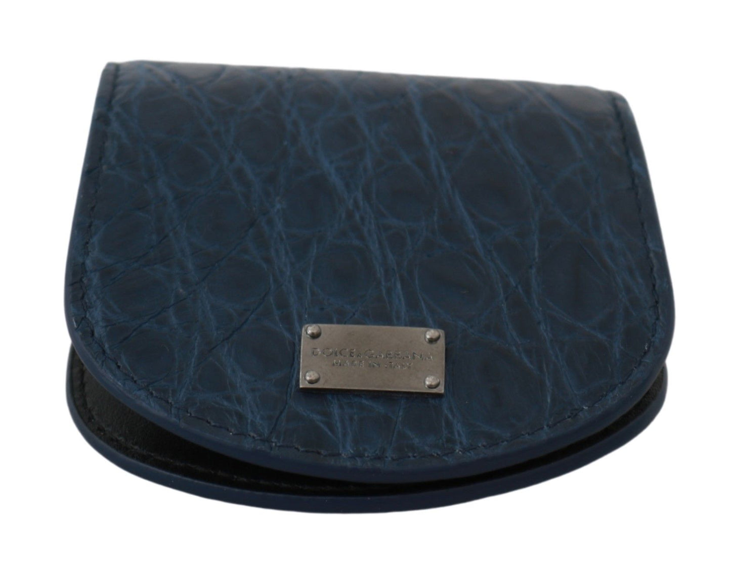 Dolce & Gabbana Étui de Préservatifs de Poche en Peau Exotique Bleue