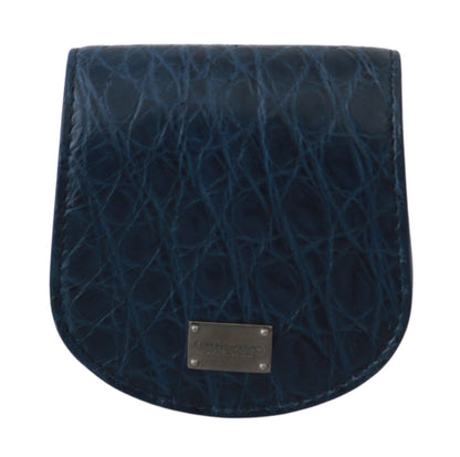 Dolce & Gabbana Étui de Préservatifs de Poche en Peau Exotique Bleue