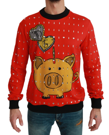 Pull Dolce & Gabbana « Cochon de l'année » en cristal rouge