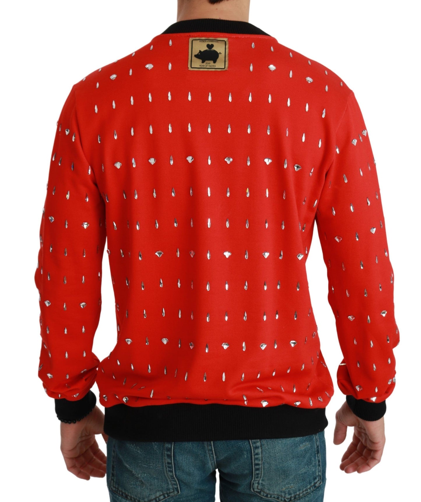 Pull Dolce & Gabbana « Cochon de l'année » en cristal rouge