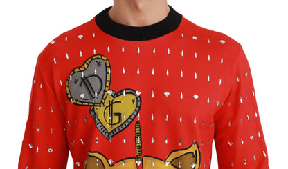 Pull Dolce & Gabbana « Cochon de l'année » en cristal rouge