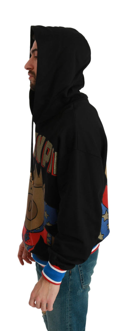 Dolce & Gabbana Pull noir cochon de l'année à capuche