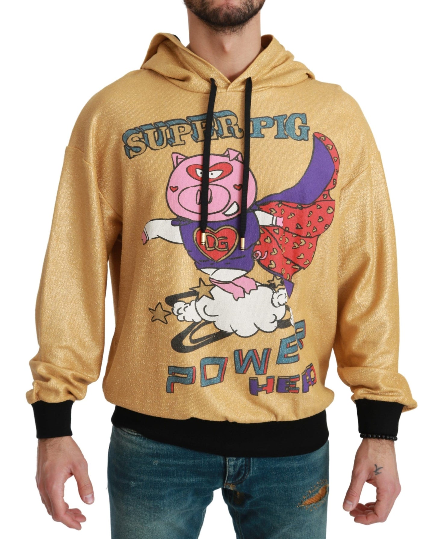Sweat à capuche Dolce & Gabbana en or cochon de l'année