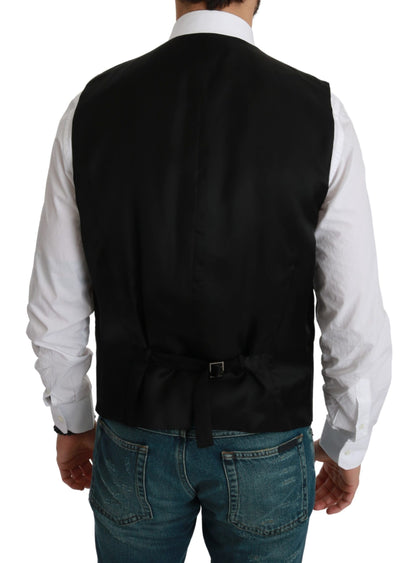 Gilet habillé Dolce & Gabbana rayé blanc et noir
