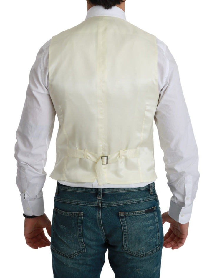 Dolce & Gabbana Chaleco Blanco Formal de Lana