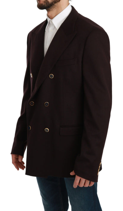 Manteau en cachemire Dolce & Gabbana Bordeaux Blazer TAORMINA