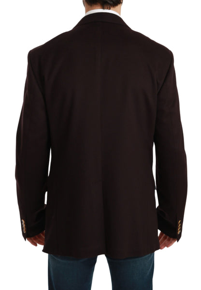 Manteau en cachemire Dolce & Gabbana Bordeaux Blazer TAORMINA