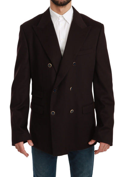 Manteau en cachemire Dolce & Gabbana Bordeaux Blazer TAORMINA
