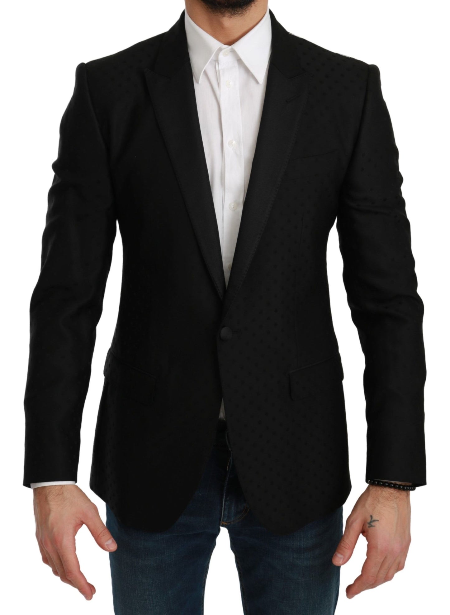Manteau Veste Blazer Dolce & Gabbana Noir Coupe Slim MARTINI