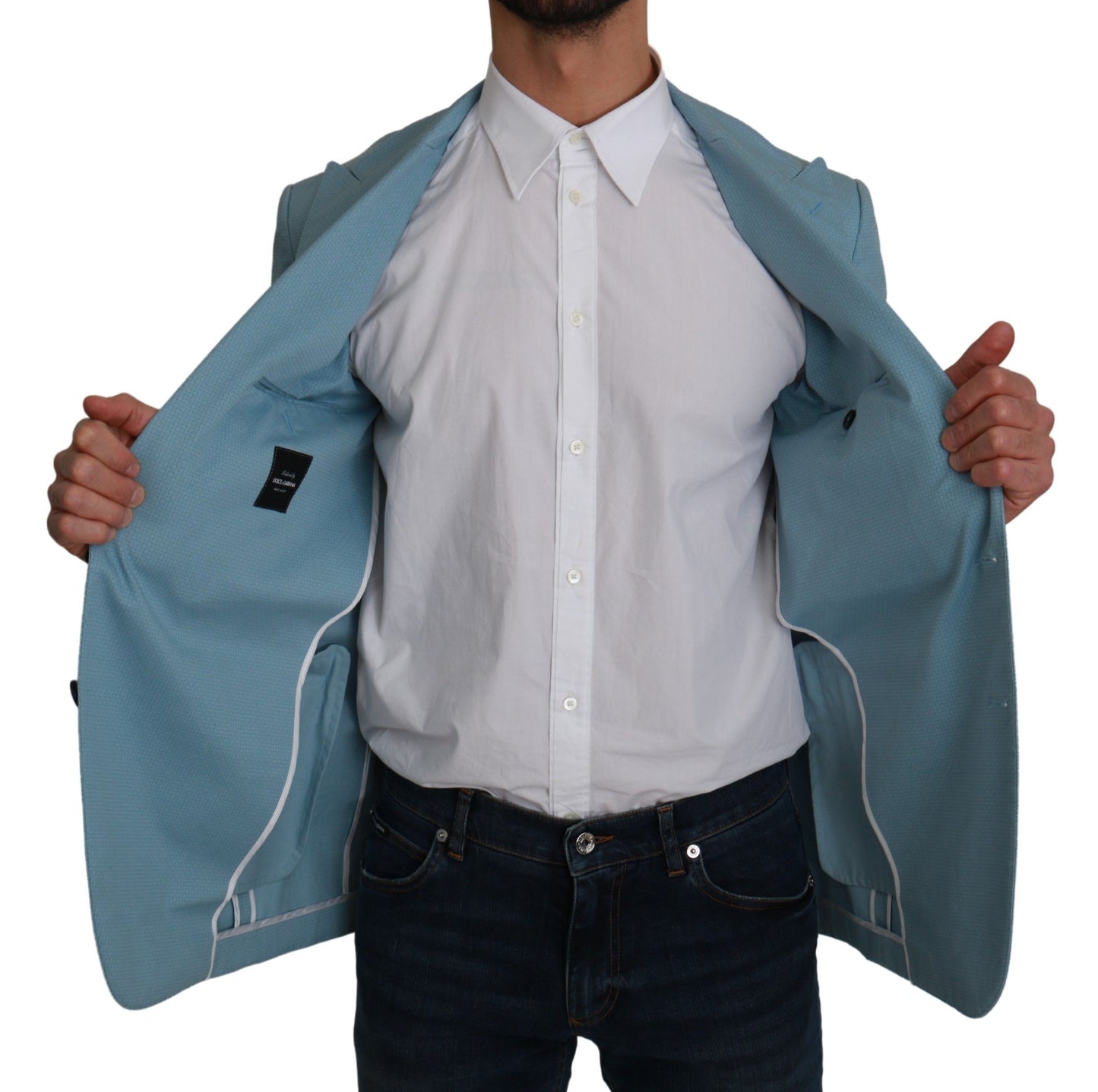 Dolce & Gabbana Bleu Manteau Veste Ajustée MARTINI Blazer