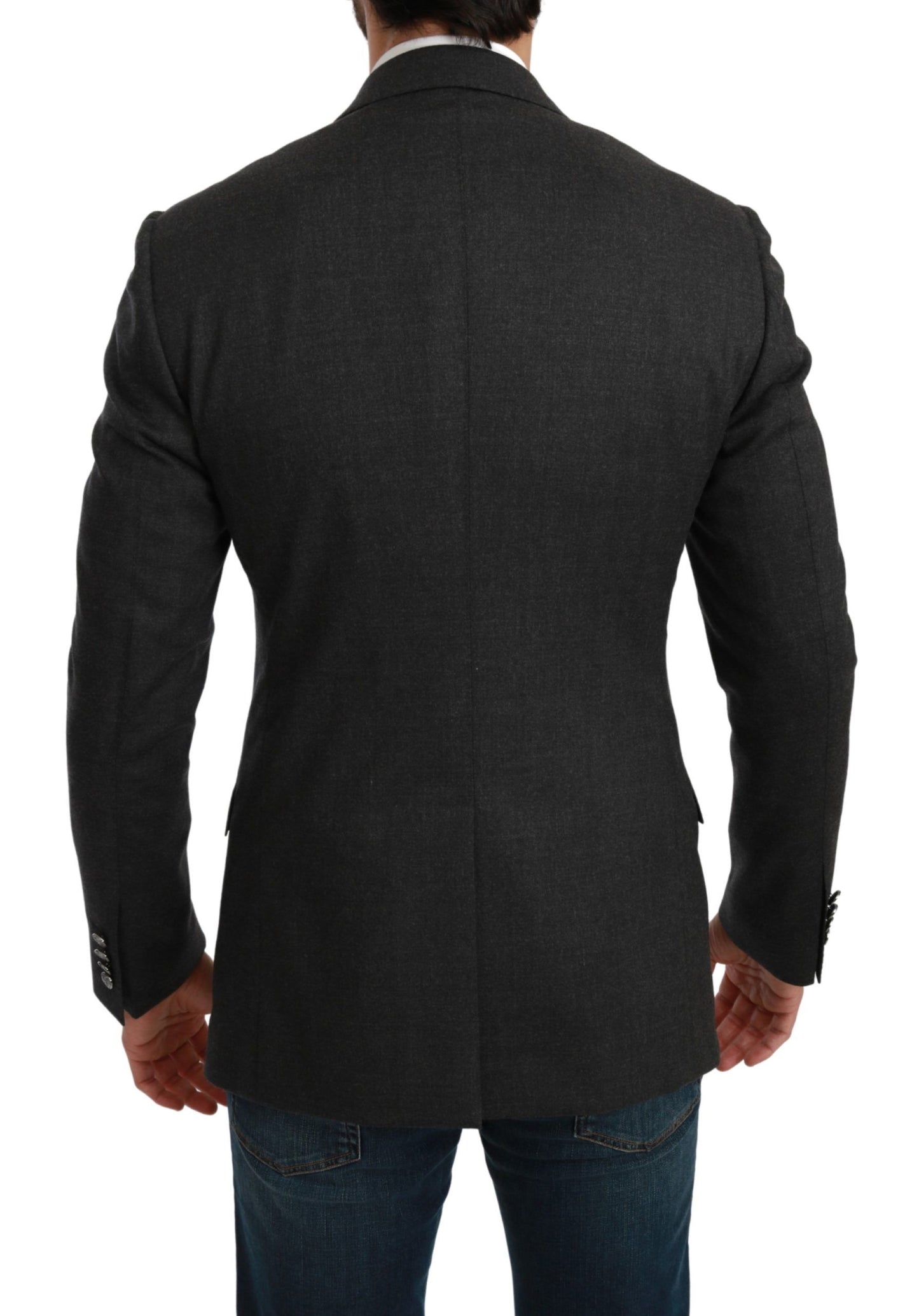 Veste de costume Dolce & Gabbana gris NAPOLI en laine coupe ajustée