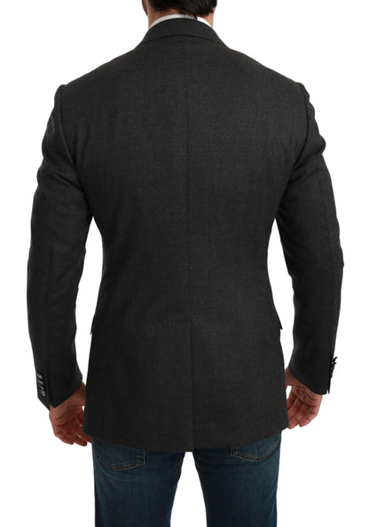 Veste de costume Dolce & Gabbana gris NAPOLI en laine coupe ajustée