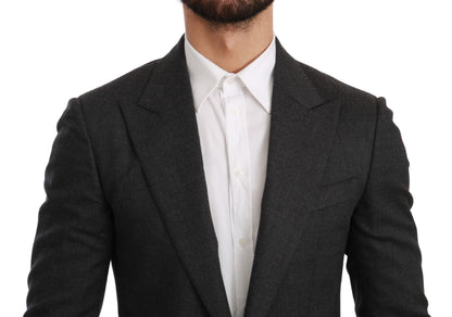 Veste de costume Dolce & Gabbana gris NAPOLI en laine coupe ajustée