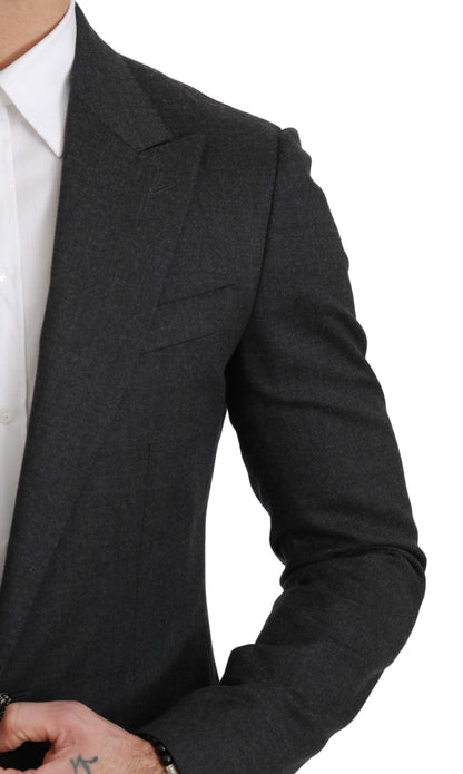 Veste de costume Dolce & Gabbana gris NAPOLI en laine coupe ajustée