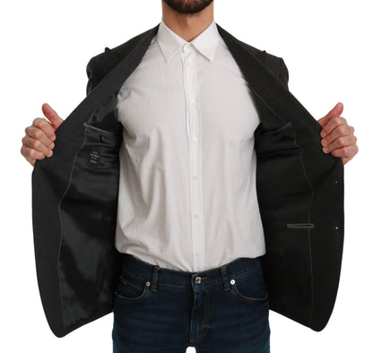 Veste de costume Dolce & Gabbana gris NAPOLI en laine coupe ajustée