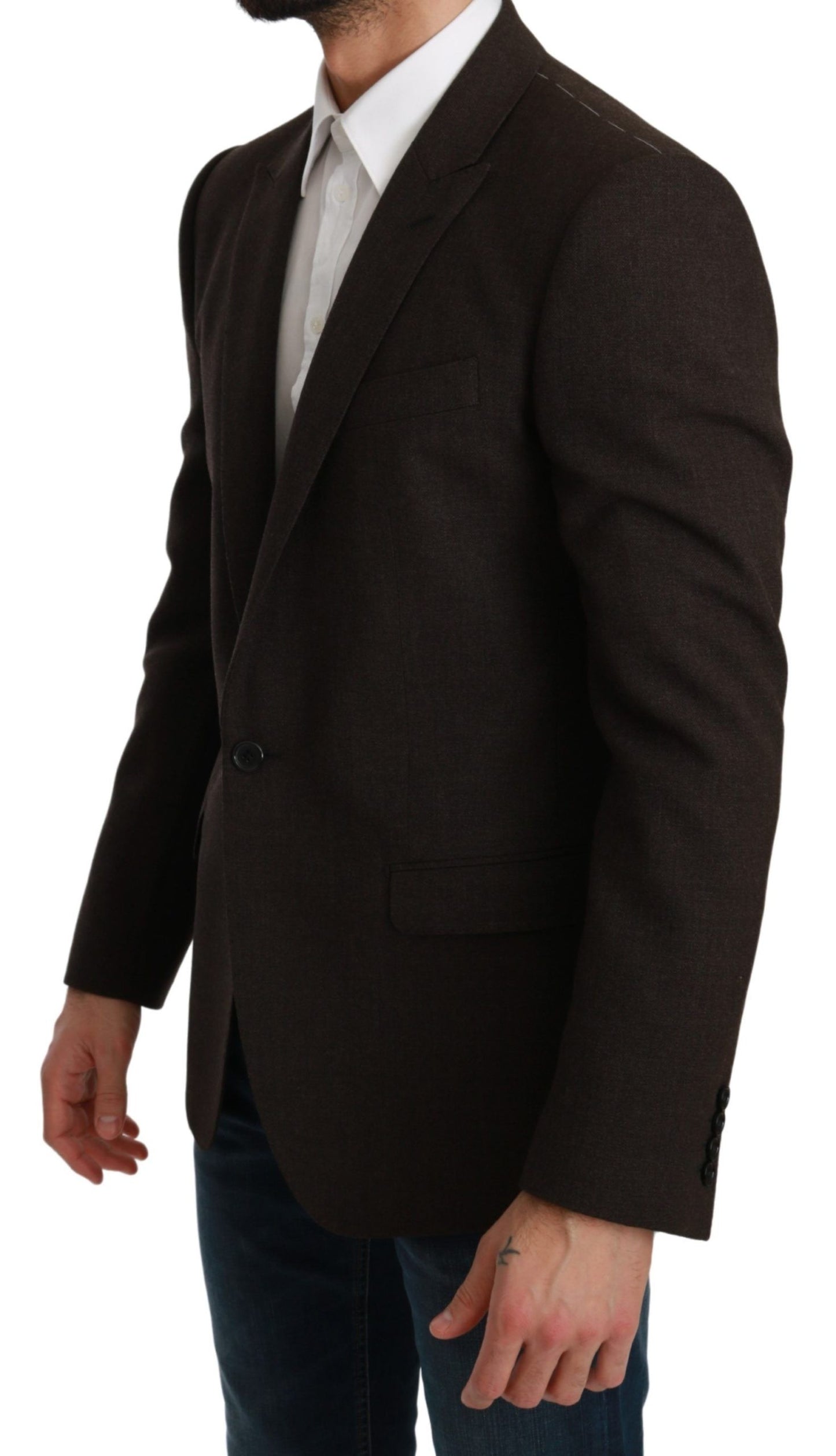 Dolce & Gabbana Manteau Veste MARTINI Slim Fit Marron