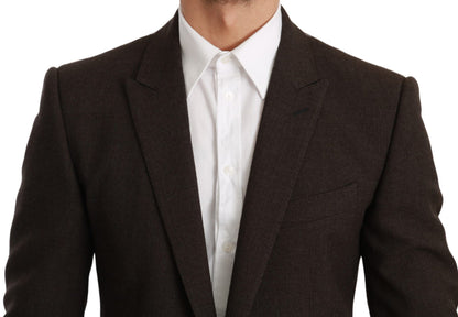 Dolce & Gabbana Manteau Veste MARTINI Slim Fit Marron