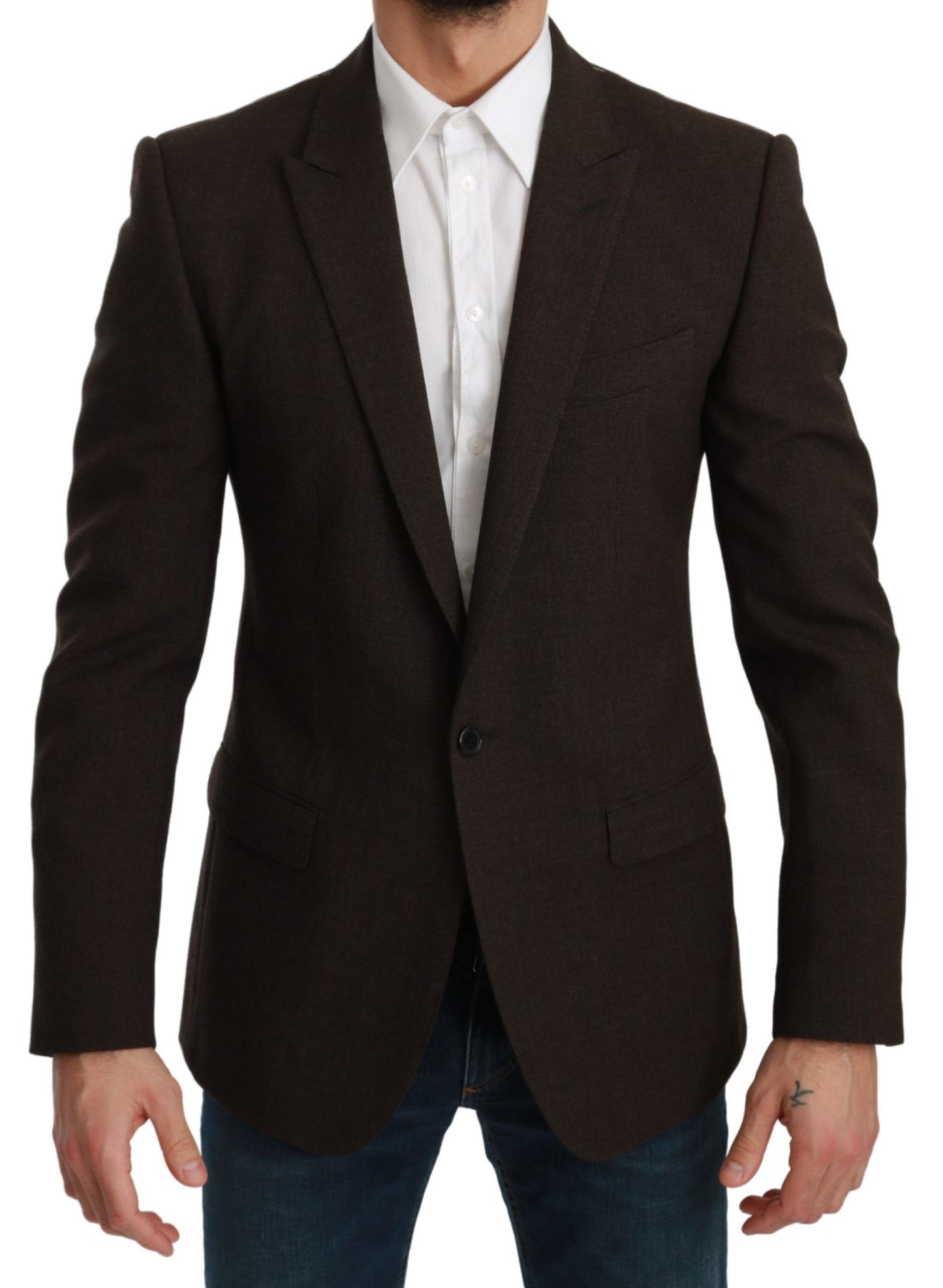 Dolce & Gabbana Manteau Veste MARTINI Slim Fit Marron