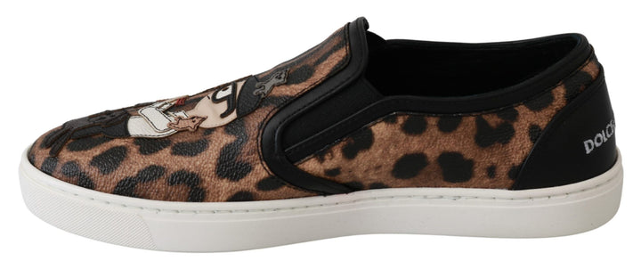 Zapatos Loafers de Leopardo de Cuero Dolce & Gabbana #dgfamily