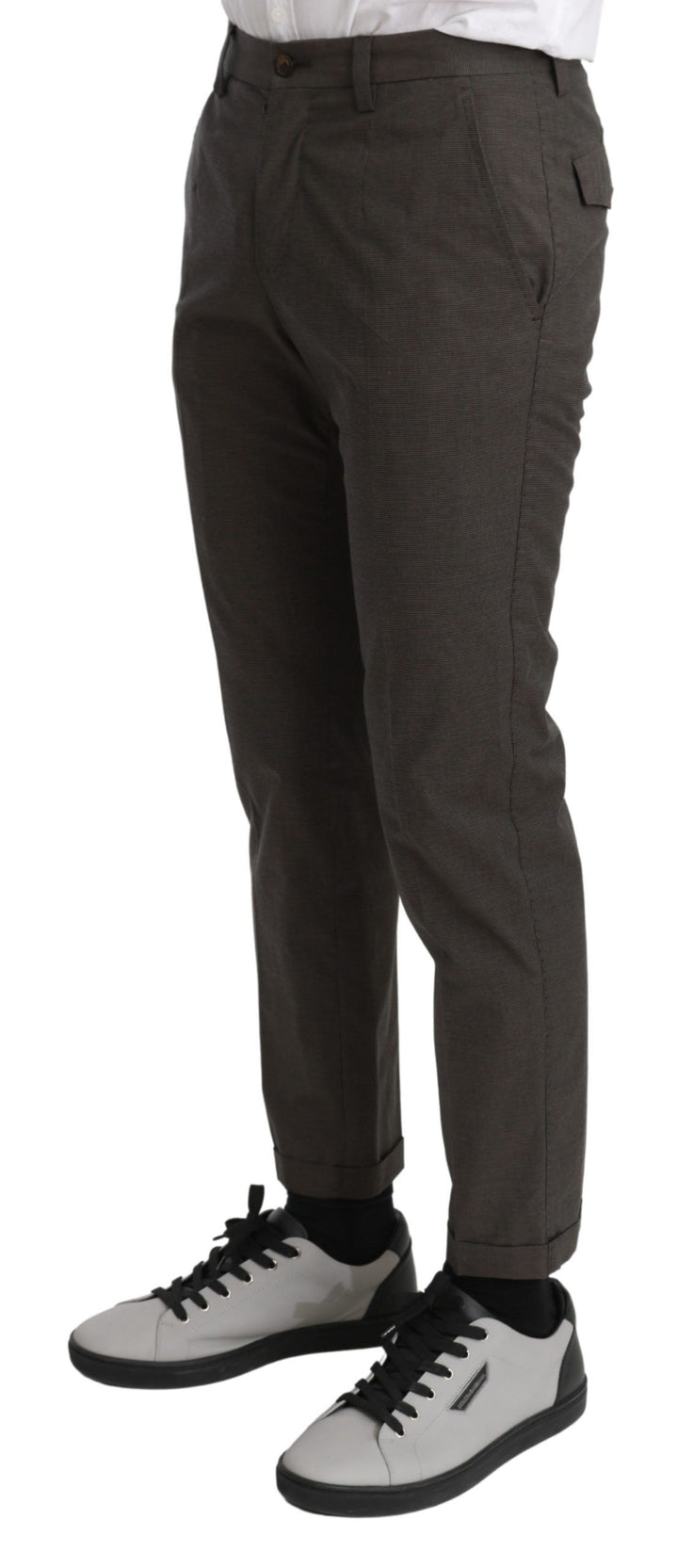 Pantalon décontracté marron pour homme Dolce & Gabbana, 100 % coton