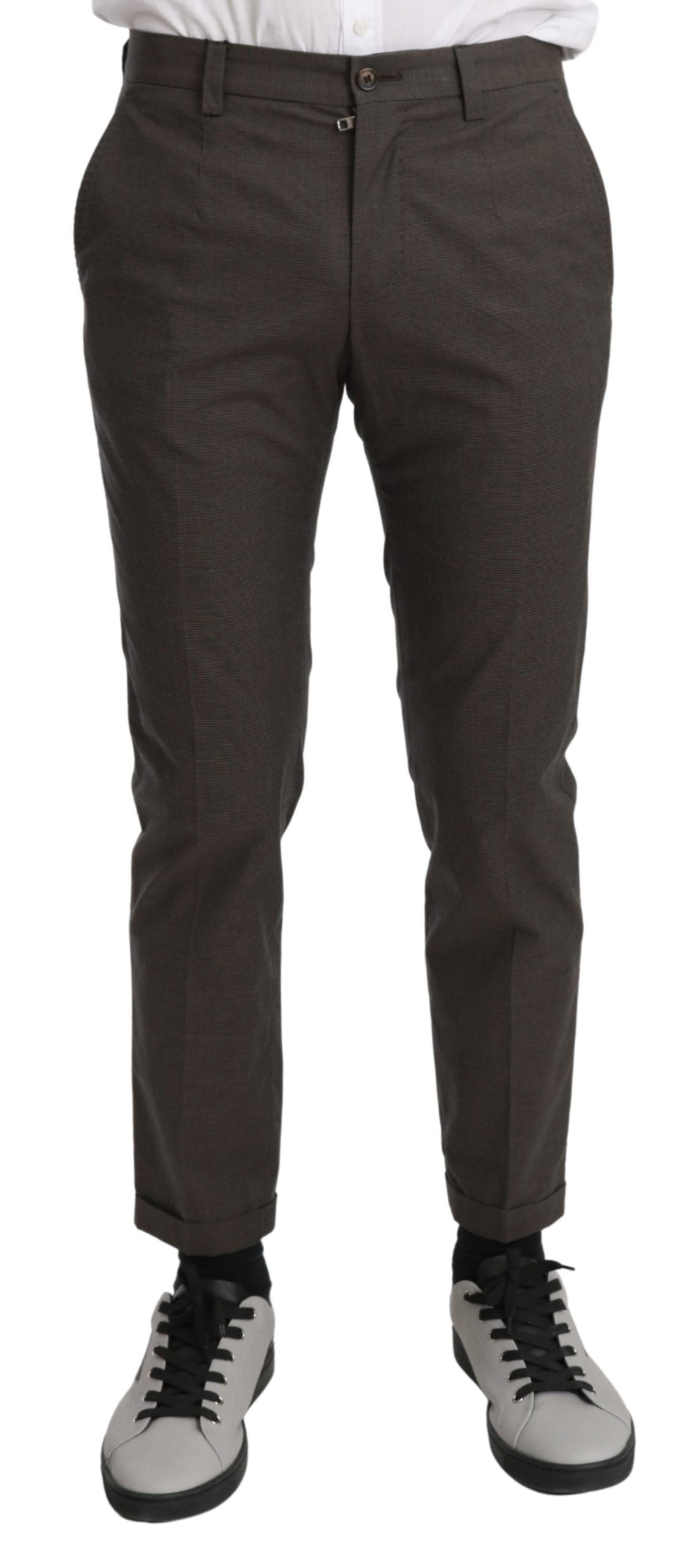 Pantalon décontracté marron pour homme Dolce & Gabbana, 100 % coton