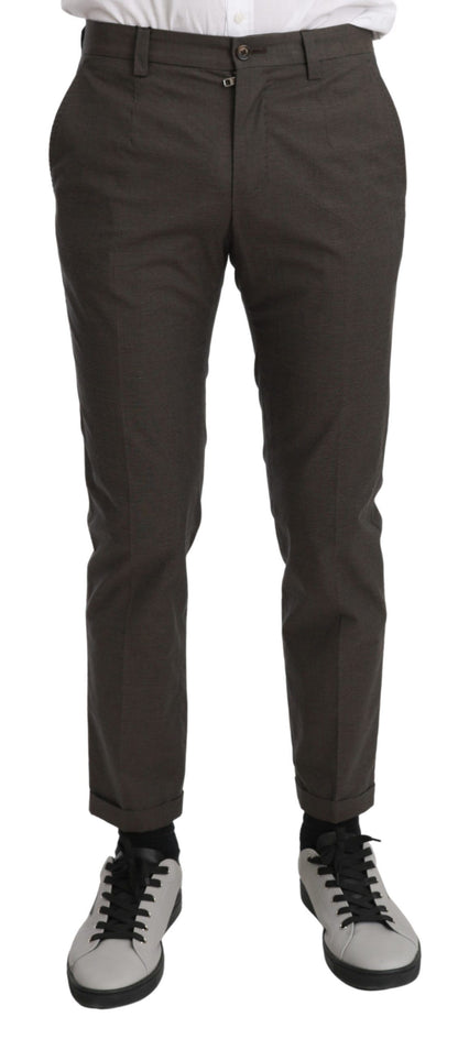 Pantalon décontracté marron pour homme Dolce & Gabbana, 100 % coton