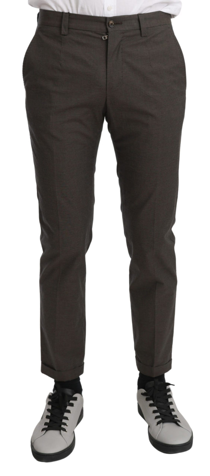 Pantalon décontracté marron pour homme Dolce & Gabbana, 100 % coton