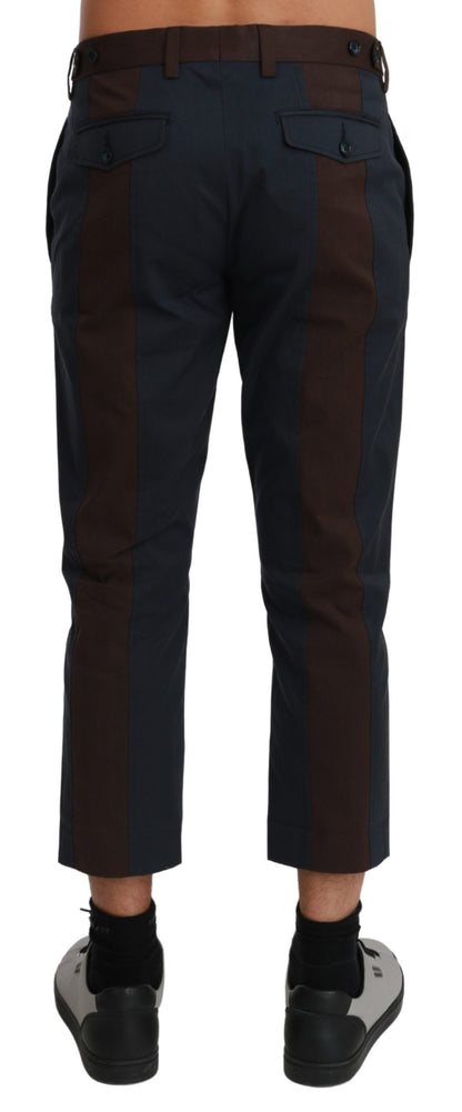 Pantalon court rayé marron Dolce & Gabbana