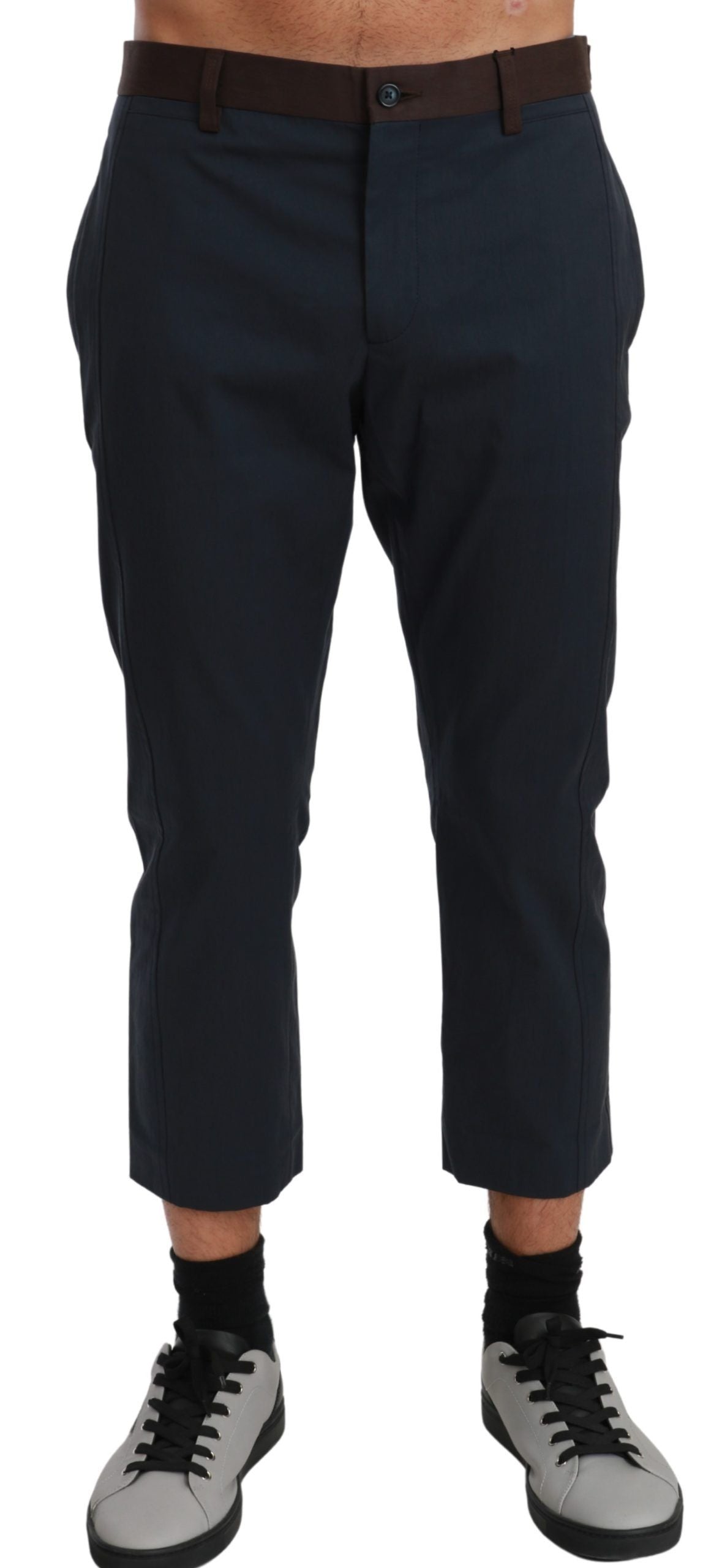 Pantalon court rayé marron Dolce & Gabbana